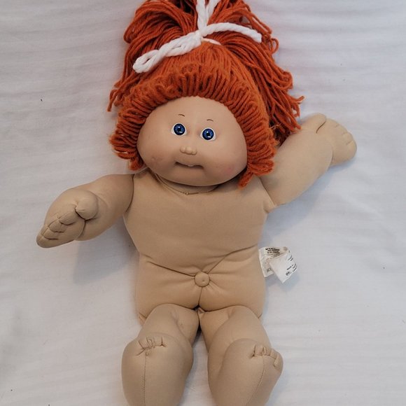 Cabbage Patch Kid CPK 1986 Red Hair Blue 1 Tooth Eyes Needs TLC Cleaning - Picture 1 of 16